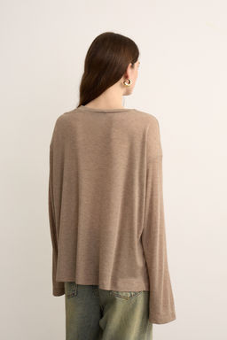 Лонгслив из трикотажа прямого силуэта - Mollis фото 5