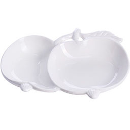 60016 Менажница 2 отдел.,Яблоки, фарфор LR (х24)