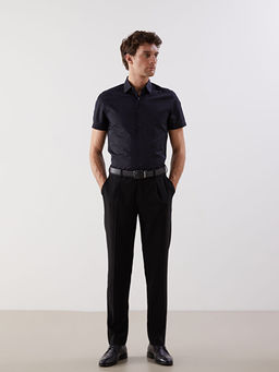 Slim Fit K?sa Kollu Gabardin Erkek G?mlek