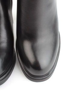 02-FN935-1M BLACK Сапоги зимние женские (натуральная кожа, байка, натуральный мех)