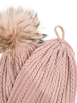Шапка жен. шерсть+анг+виск LB-D77017 dirty pink - Labbra фото 14