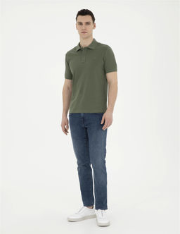 Haki Slim Fit Basic Ti__rt - Pierre cardin фото 4