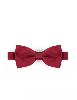 Бордовый костюм с галстуком-бабочкой и поясом