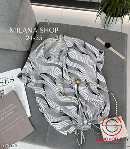 Жеснкая блузка с коротким рукавом