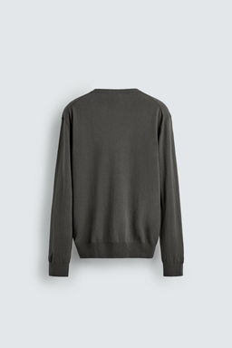 JERSEY REGULAR FIT ALGOD?N - LINO / Gris - Zara фото 7