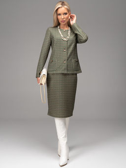 Костюм Шанель (зелёный) - Эльза фото 14