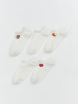 Desenli Kad?n Sneaker ?orap 5li