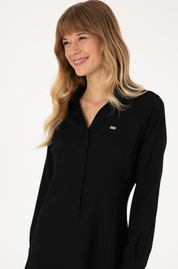 Kad_n Siyah Dokuma Elbise - U.s. polo assn фото 2