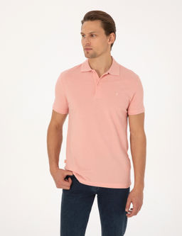 G_l Kurusu Slim Fit %100 Pamuk K_vr_lmaz Polo Yaka Basic Ti__rt