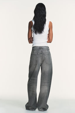 JEANS WITH FOLDED WAISTBAND TRF MID-WAIST - Zara фото 16