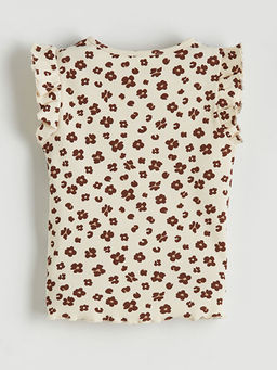 ?i?ek Desenli K?z ?ocuk Bluz ve Tayt