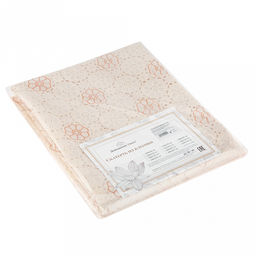 LACE Скатерть ажурная ПВХ Елецкое кружево 160х137см, длина стола до 120см, на 4 персоны, бежевый фон, бежевое тиснение, матовая, на пленке, т.м. Домашняя мода (Китай)  фото 8