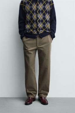PANTAL?N STRAIGHT FIT ESTRUCTURA / Tostado - Zara фото 2