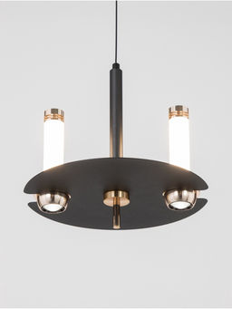 Светильник «Найт» 2×7 Вт LED 4000К черный/золото 24×24×38(+150)см