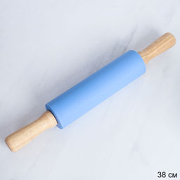 Скалка 38х19,2х5см силиконовая/ RM-936 /уп 72/ синий 734936