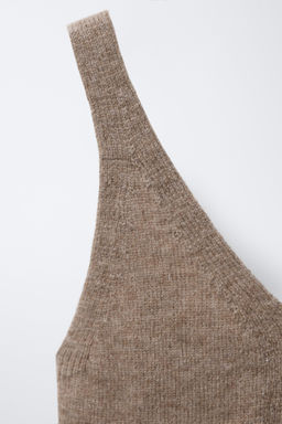 TOP TIRANTES CON LANA / Marr?n / Topo - Zara фото 3