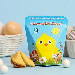 Печенье с предсказанием Счастливой пасхи, с цыпленком, 6 г
