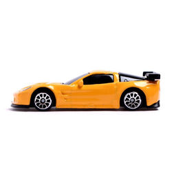 Машина металлическая CHEVROLET CORVETTE C6-R, 1:64, цвет жёлтый - Автоград фото 2