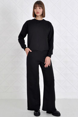 Арт. 2352 Костюм с брюками женский 42-50 (5 шт) Цвет:верх-черный,низ-черный - Калинка фото 18