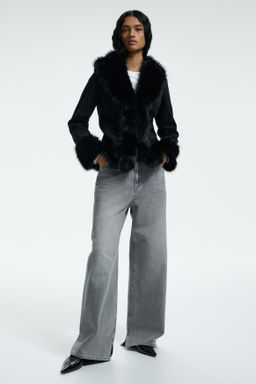 Chaqueta con ribetes efecto pelo - H&m фото 5