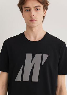 Mavi Pro Reflektor Logo Bask?l? Siyah Tisort  фото 6