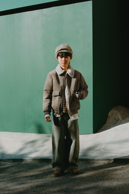 DOUBLE-FACED FAUX SHEARLING BOMBER JACKET - Zara фото 9