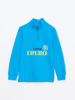 Dik Yaka Bask?l? Uzun Kollu Erkek ?ocuk Pijama Tak?m? - Waikiki фото 2