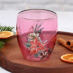 Стакан с двойными стенками новогодний «Розовая сказка», 300 мл