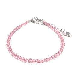 Браслет Шпинель с алмазной огранкой Нежно-розовые 3мм