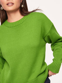 CONTE LDK 286 Джемпер свободного силуэта из пряжи с хлопком green - Conte elegant фото 2