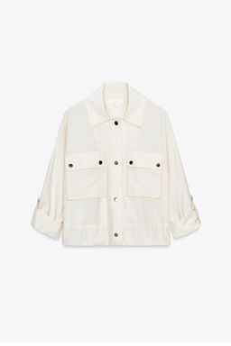 SHORT SLEEVE SAFARI SHIRT WITH TURN-UPS