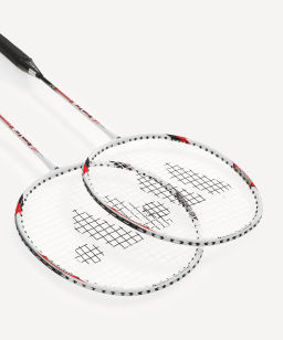 Набор для бадминтона Wish Steeltec 9 (2 ракетки), белый/красный  фото 3