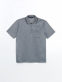 Polo Yaka K?sa Kollu Merserize G?r?n?ml? Erkek Ti??rt