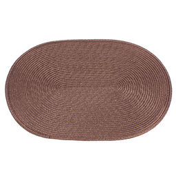 Салфетка под горячее (термосалфетка) "Овальная" 45х30см ПВХ, цвет - коричневый (Китай)