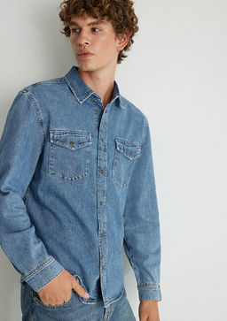 Ted Indigo Mavisi Denim Jean Gomlek  фото 5