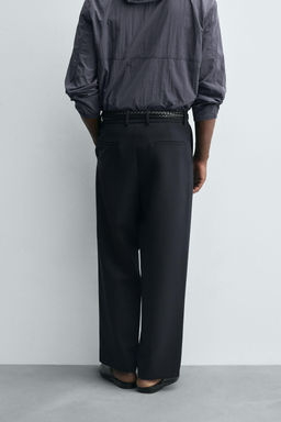 RELAXED FIT PLEATED TROUSERS - Zara фото 3