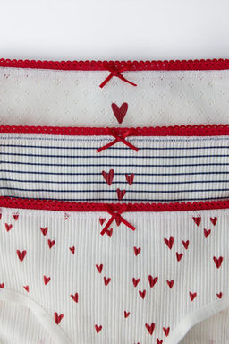 AGES 2-6/ THREE-PACK OF HEART PRINT BRIEFS - Zara фото 2