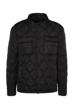 Siyah Unisex Regular Fit Su ve Ruzgara Dayan?kl? Kapitone K?sl?k Mont TMNAW24MO00016