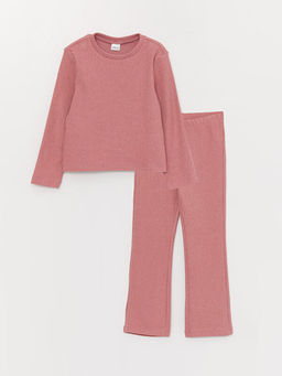 Bisiklet Yaka Uzun Kollu K?z ?ocuk Pijama Tak?m?