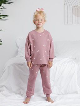 К 1587/морозная вишня,зайки на поляне пижама дет