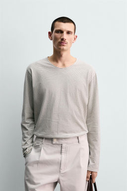 STRIPED JACQUARD T-SHIRT - Zara фото 2