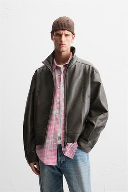 LEATHER EFFECT JACKET - Zara фото 2