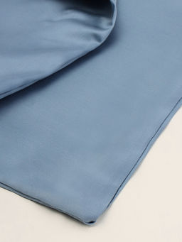 Постельное бельё евро «Этель», тенсель, серо-голубое