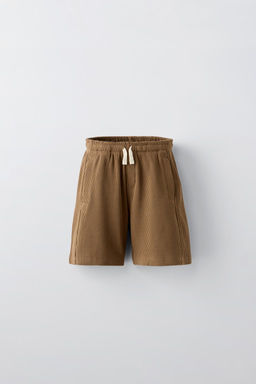 WAFFLE-TEXTURE BERMUDA SHORTS