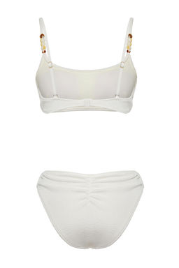 TRENDYOLMILLA Mavi Bralette Boncuk Aksesuarl? Dokulu Regular Bikini Tak?m? TBESS25BT00057  фото 6