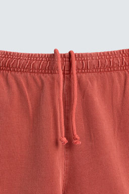 BERMUDA RELAXED FIT ALGOD?N - LINO / Rayas marrones - Zara фото 10
