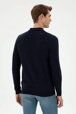 Erkek Lacivert Basic Kazak