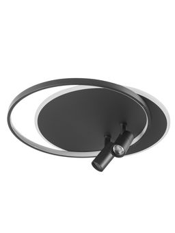 Люстра FL51393, пульт, LED, 3000-6400K, 65 Вт, 56×48×12 см, чёрная
