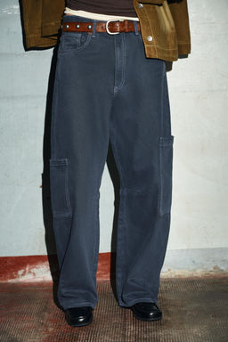 TRF BAGGY BALLOON JEANS WITH POCKETS - Zara фото 5