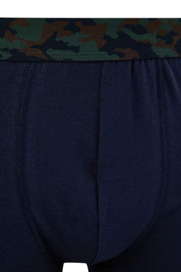 Lacivert Gentlemen Desen Lastikli 4lu Paket Pamuklu Elastanl? Boxer TMNAW26BX00001 - Trendyolmilla фото 9